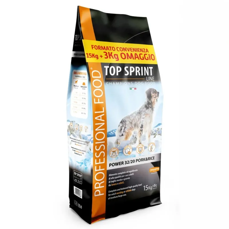 Top Sprint Power Pork & Rice 15 + 3 kg ZDARMA Novinka