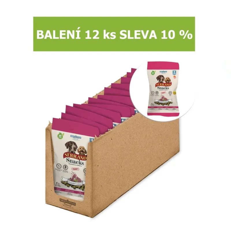 Serrano Snack Dog Lamb 100 g (12 ks) SLEVA 10 % Poslední Šance