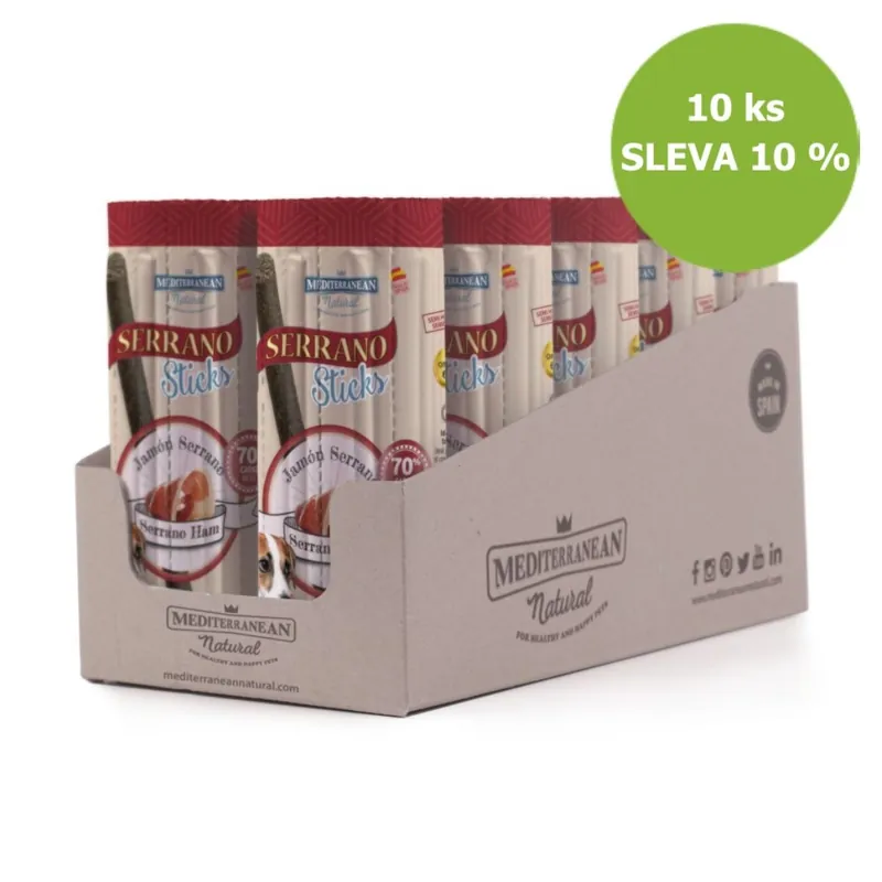 Serrano Dog Sticks Ham, tyčinka 16 x 12 g (10 ks) SLEVA 10 % Ověřený
