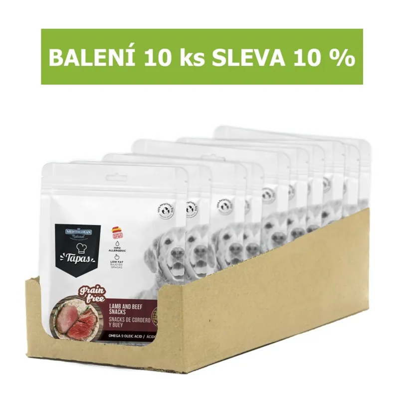 Expresní Doručení Tapas Snack Dog Lamb with Beef GF 150 g (10 ks) SLEVA 10 %