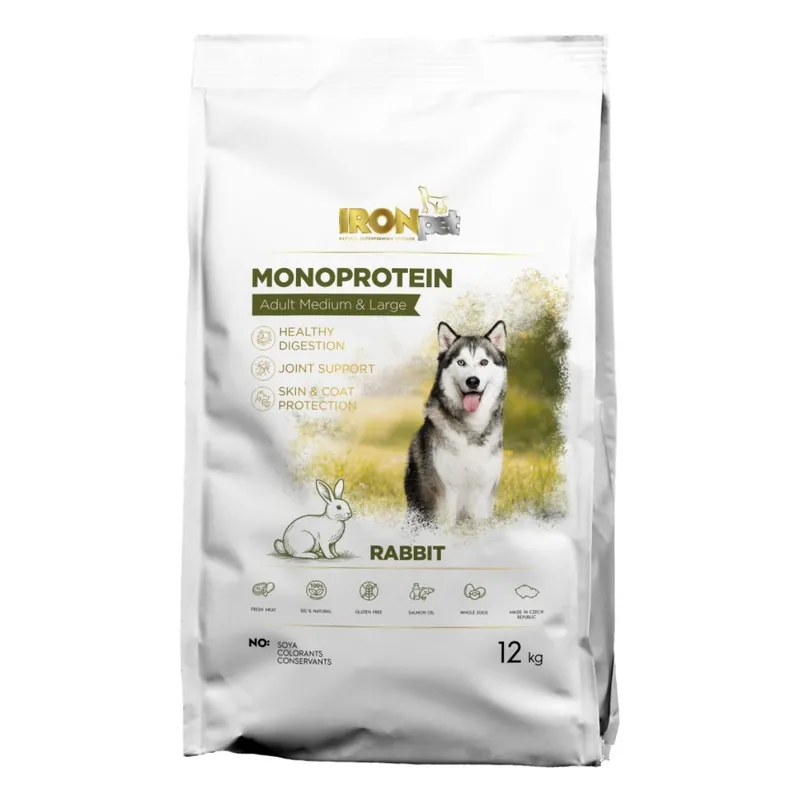 IRONpet Dog Adult Medium & Large Rabbit 12 kg Novinka