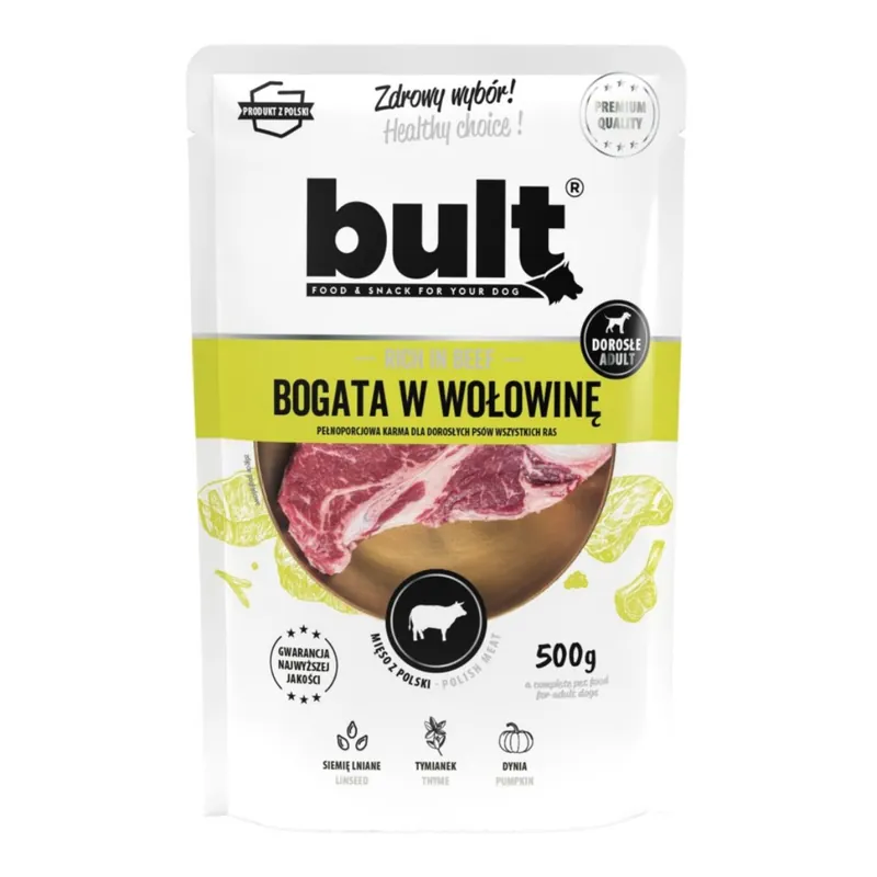 Akce Bult Dog hovězí, kapsička 500 g