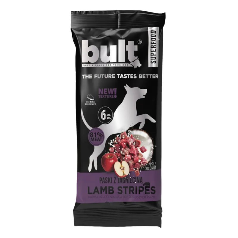 Oblíbený Bult Dog Plátky jehněčí s jablkem a kokosem 60 g (6 ks)
