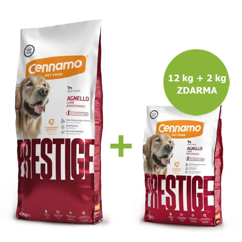 Oblíbený Prestige Dog Adult Maxi Lamb 12 kg + 2 kg ZDARMA