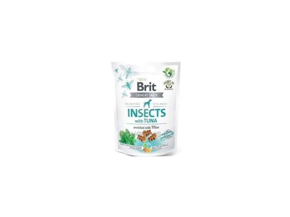 Hit Sezóny Brit Care Dog Crunchy Crack. Insec. Tuna Mint 200g