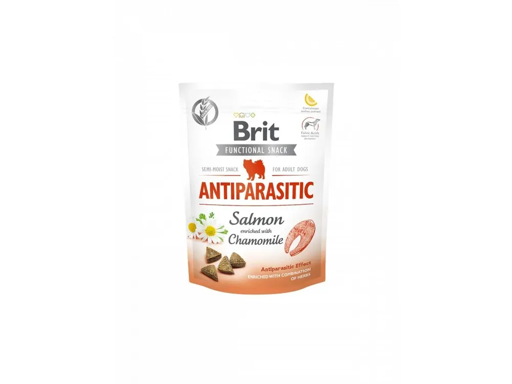Speciální Cena Brit Care Dog Functional Snack Antiparasit Salmon 150g