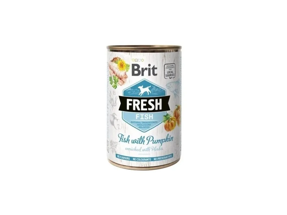 Novinka Brit Dog Fresh konzerva Fish with Pumpkin 400g