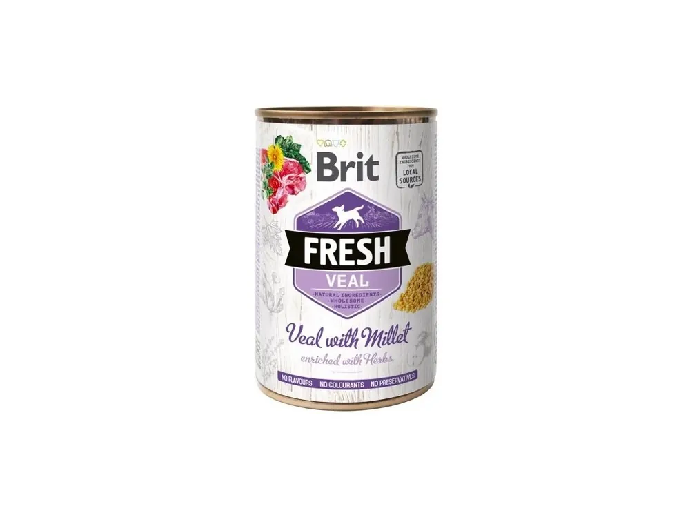 Brit Dog Fresh konzerva Veal with Millet 400g Akční Nabídka