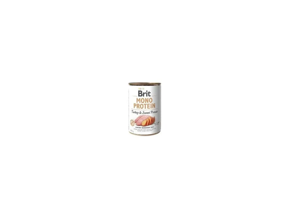 Jen Po Omezenou Doba Brit Dog konz Mono Protein Turkey & Sweet Potato 400g