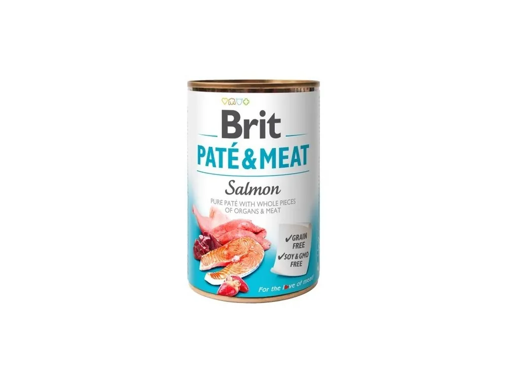 Tovární Cena Brit Dog konz Paté & Meat Salmon 800g