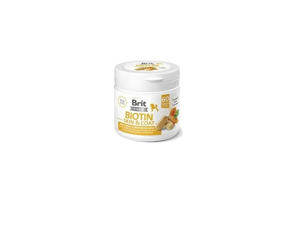 Brit Dog Vitamins Biotin Skin&Coat 120g (60tbl) Nová Kolekce