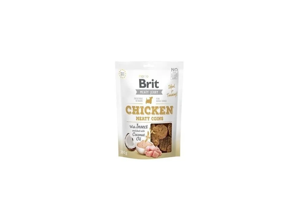 Horká Nabídka Brit Jerky Chicken with Insect Meaty Coins 200g