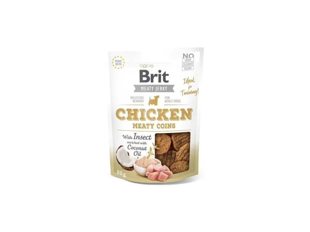 Expresní Doručení Brit Jerky Chicken with Insect Meaty Coins 80g