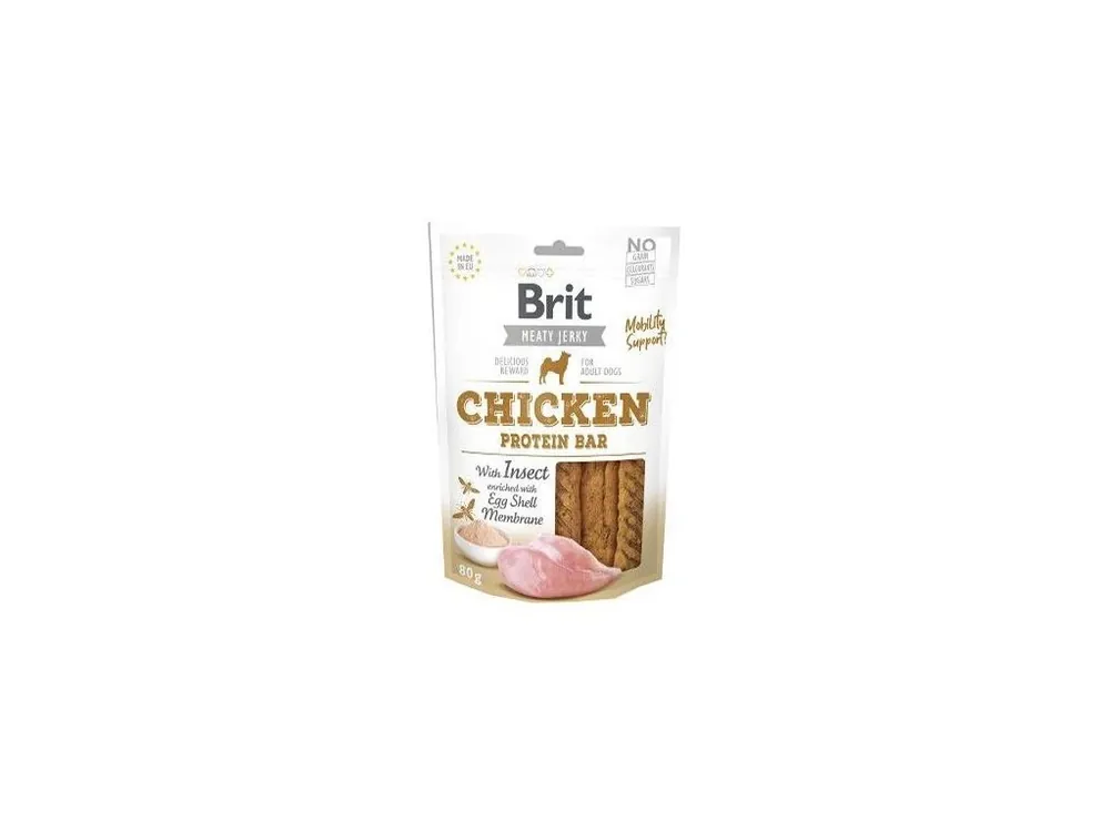 Brit Jerky Chicken with Insect Protein Bar 80g Cenová Bomba