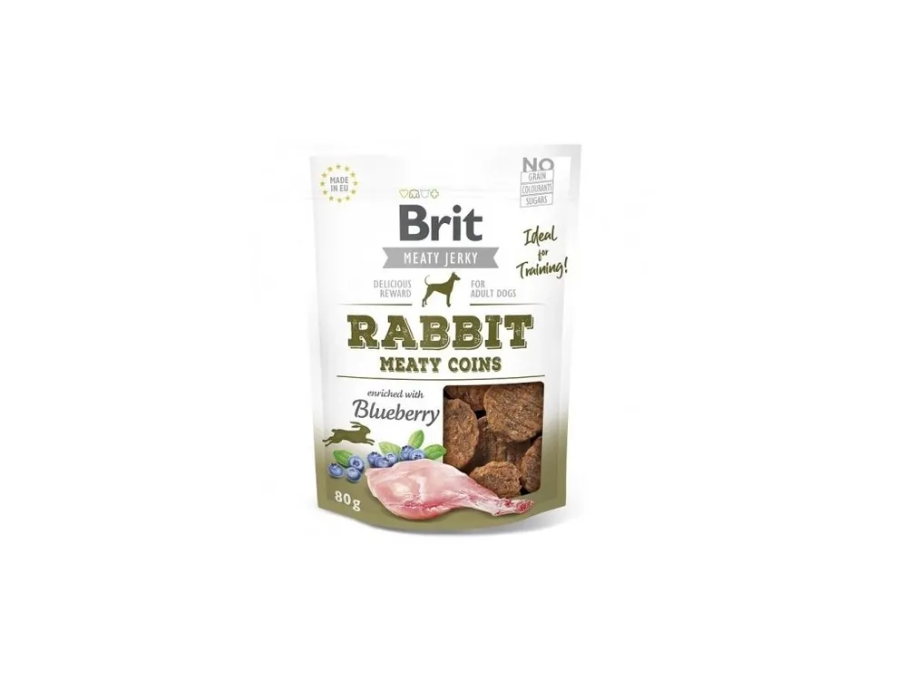 Brit Jerky Rabbit Meaty Coins 80g Originální