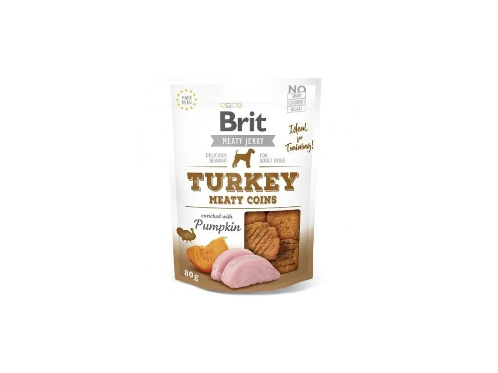 Brit Jerky Turkey Meaty Coins 80g Dokud Zásoby Vydrží