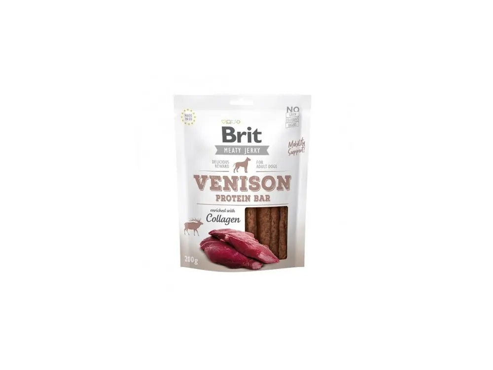 Levný Brit Jerky Venison Protein Bar 200g