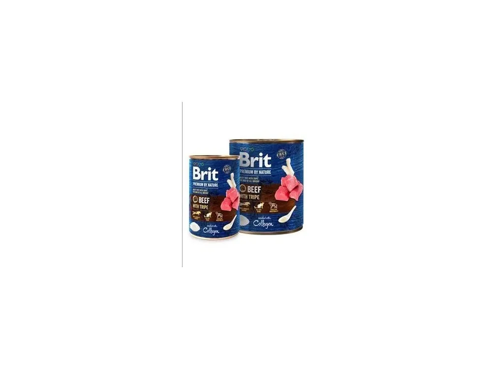 Autentický Brit Premium Dog by Nature konz Beef & Tripes 400g