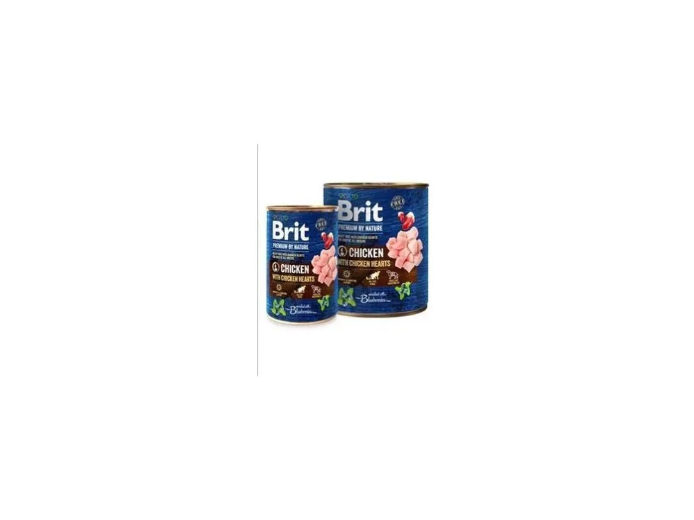 Výhodná Nabídka Brit Premium Dog by Nature konz Chicken & Hearts 800g