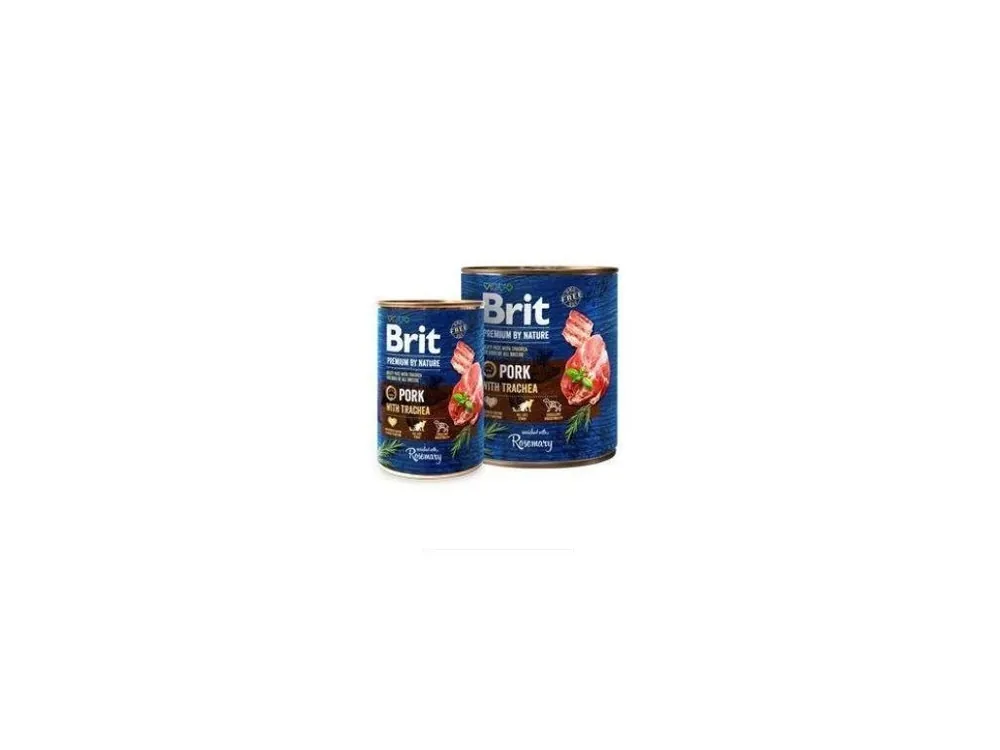 Zlevněný Brit Premium Dog by Nature konz Pork & Trachea 400g