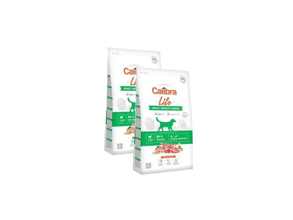 Cenový Hit Calibra Dog Life Adult Medium Breed Lamb 2 x 12 kg