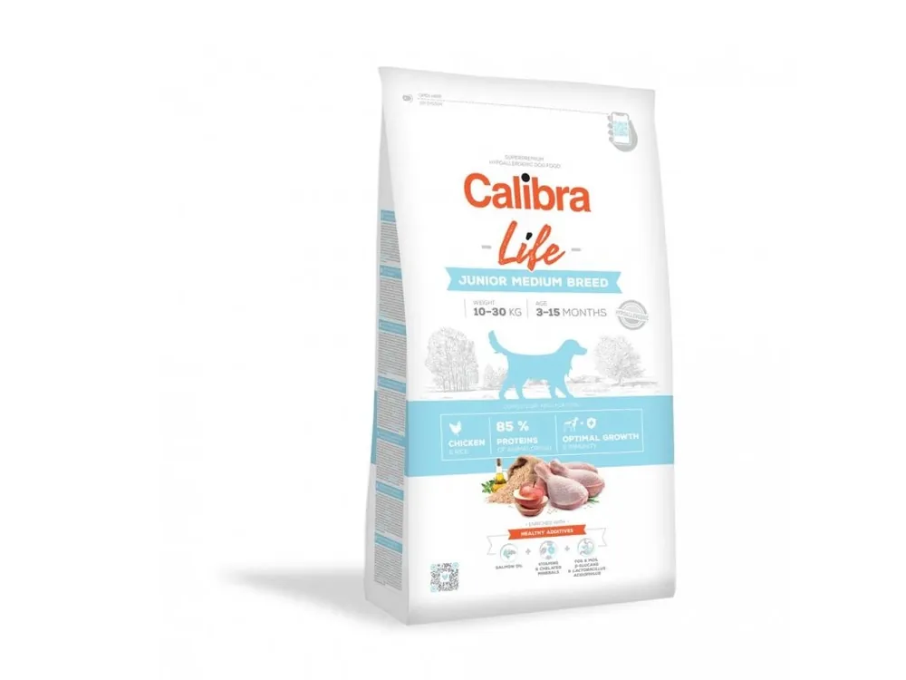 Calibra Dog Life Junior Medium Breed Chicken 2,5kg Oblíbený