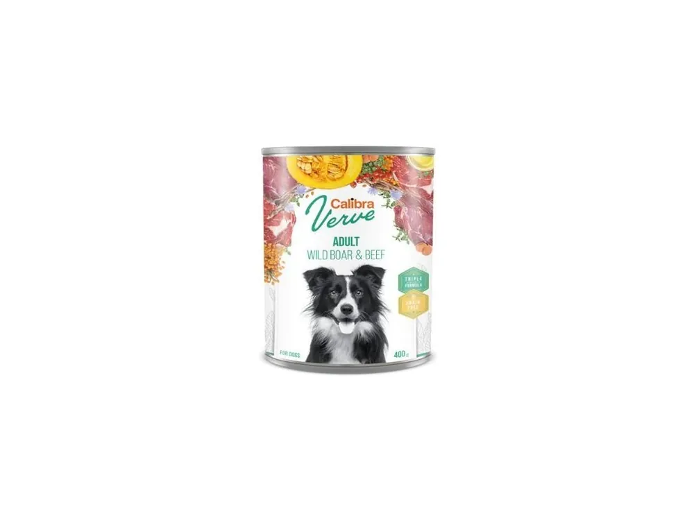 Odeslání Ihned Calibra Dog Verve konz. GF Adult Wild Boar & Beef 400g