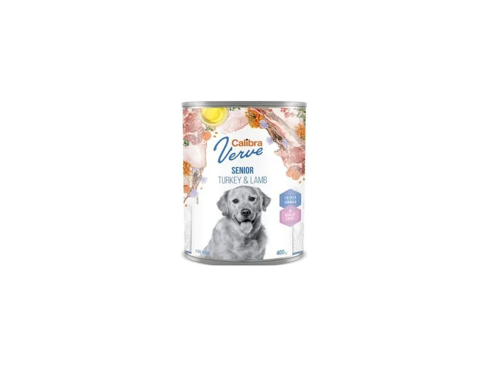 Zlevněný Calibra Dog Verve konz. GF Senior Turkey & Lamb 400g