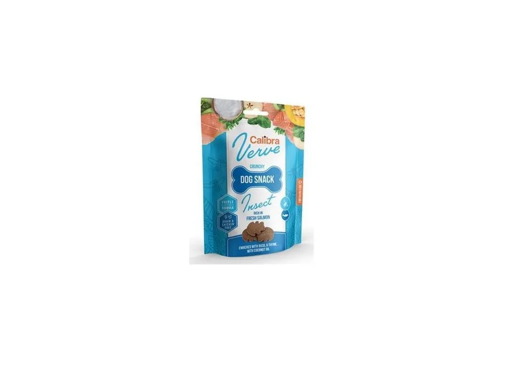 Calibra Dog Verve Crunchy Snack Insect&Salmon 150g Omezená Nabídka