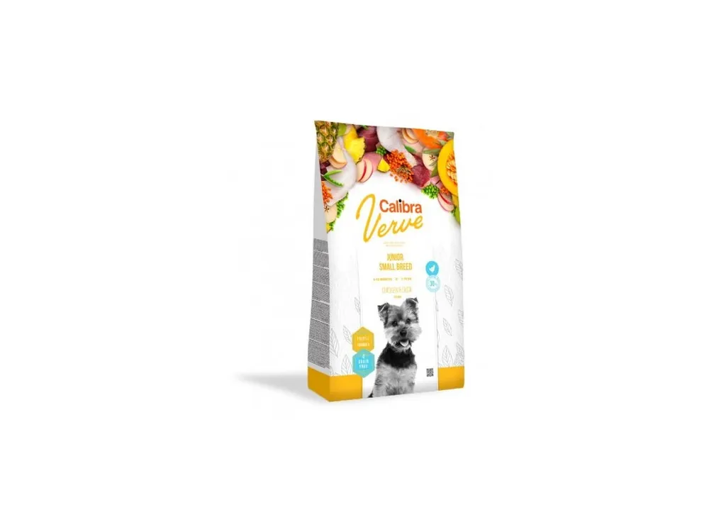 Nová Kolekce Calibra Dog Verve GF Junior Small Chicken & Duck 1,2kg