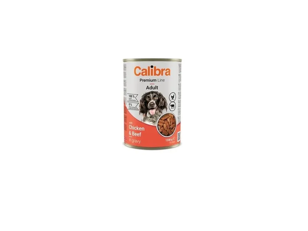 Originální Calibra Dog Premium konz. with Chicken&Beef 1240g