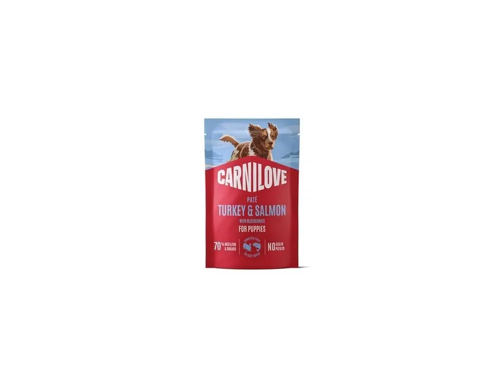 Carnilove Dog Pouch Paté Turkey&Salm.+Blueb.Puppy 300g Přímo Od Výrobce