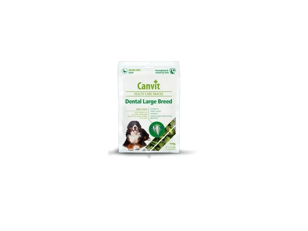 Canvit Snacks Dental Large Breed-Duck 250g Sleva