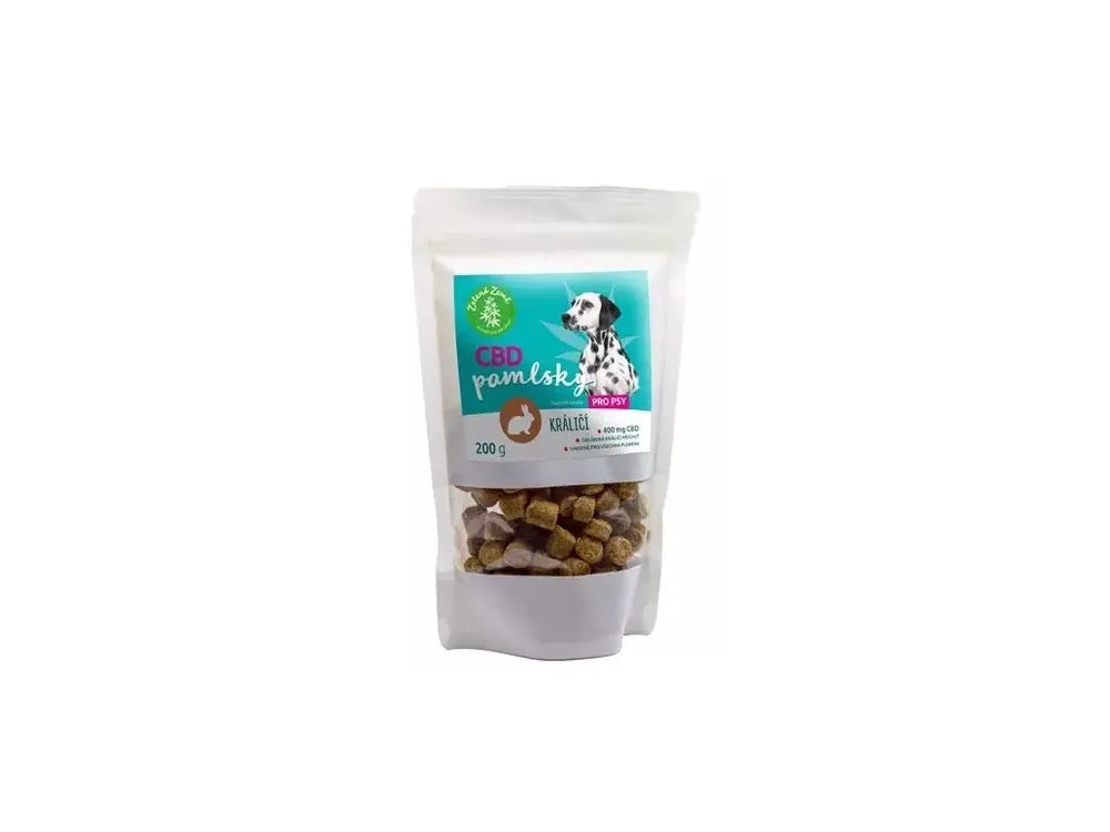 CBD pamlsky pro psy králičí 200g Finální Výprodej