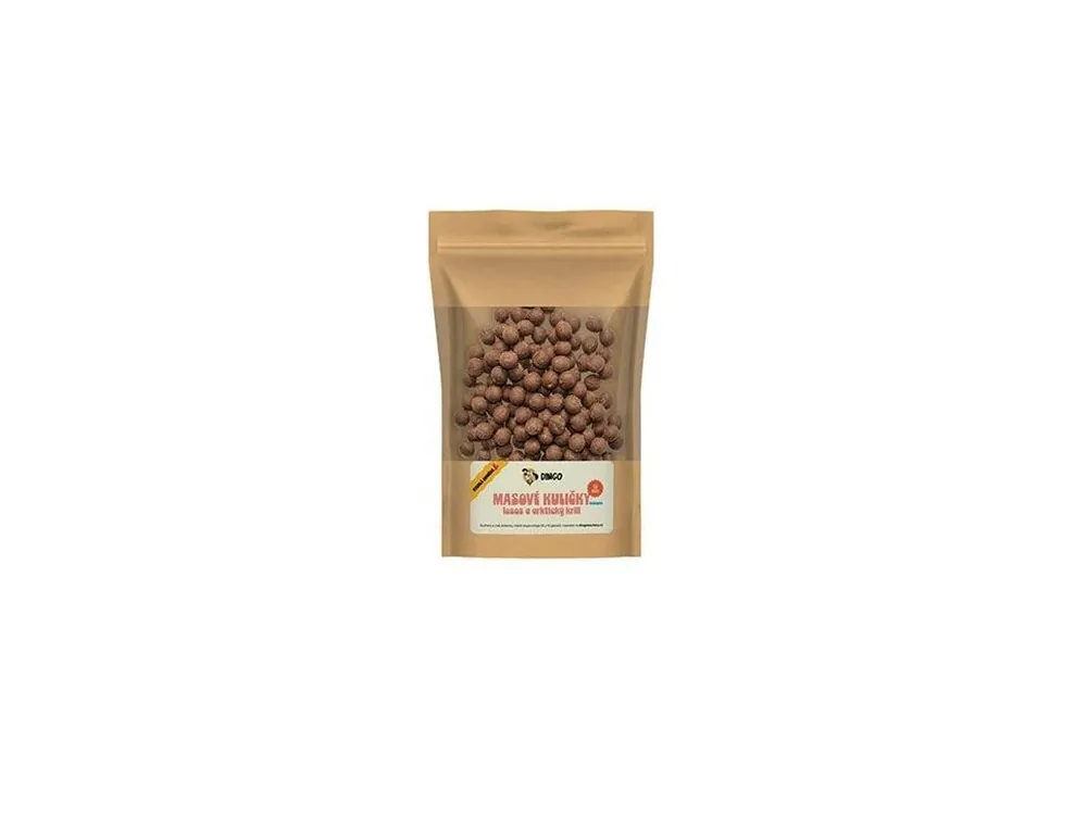 DINGO masové kuličky losos a arktický krill 12mm/150g Časově Omezené