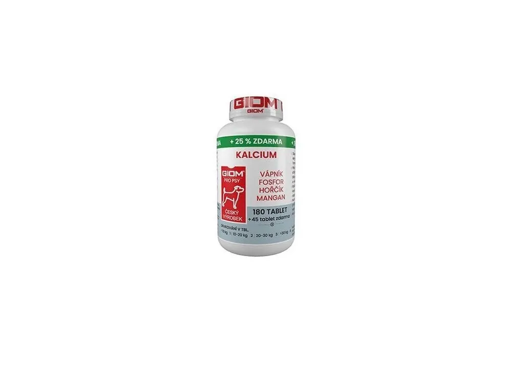 Sleva Giom S Kalcium 180 tbl+25%zdarma