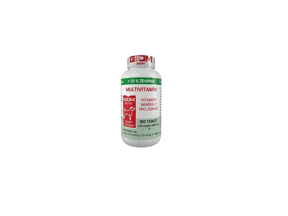 Giom S Multivitamín 180 tbl+25%zdarma Novinka