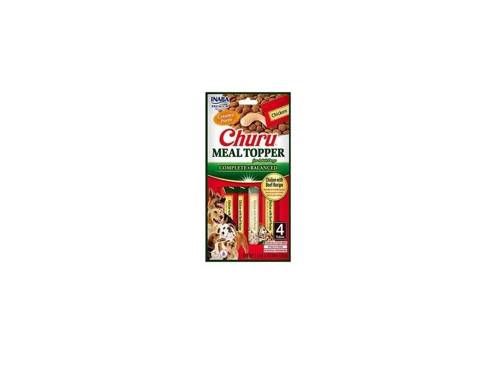 Churu Dog Meal Topper Chicken with Beef Recipe 4x14g Originální