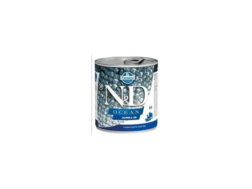 Oblíbený N&D DOG konz. OCEAN Adult Salmon & Codfish 285g