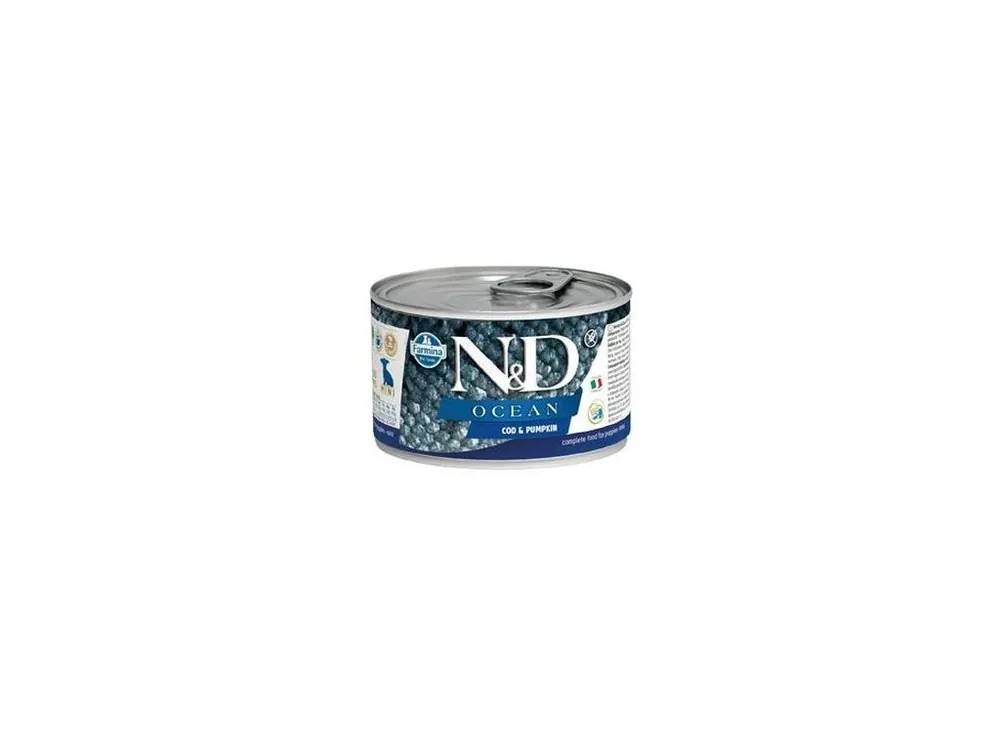 Nejlepší Volba N&D DOG konz. OCEAN Puppy Codfish & Pumpkin Mini 140g