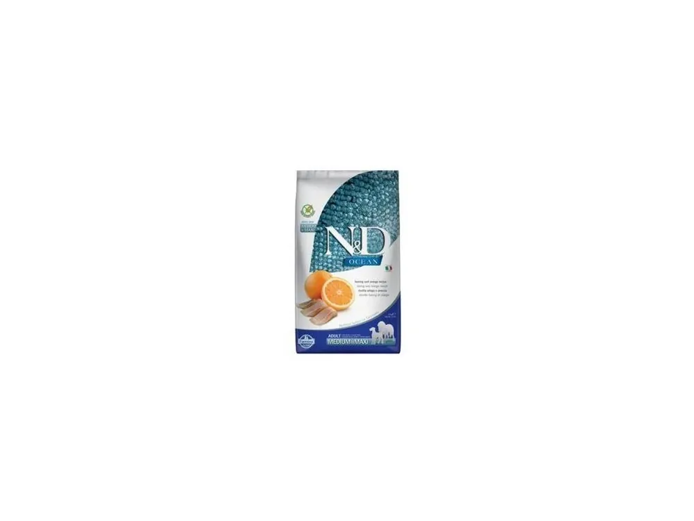 N&D DOG OCEAN GF Adult M/L Herring & Orange 2,5kg Levný