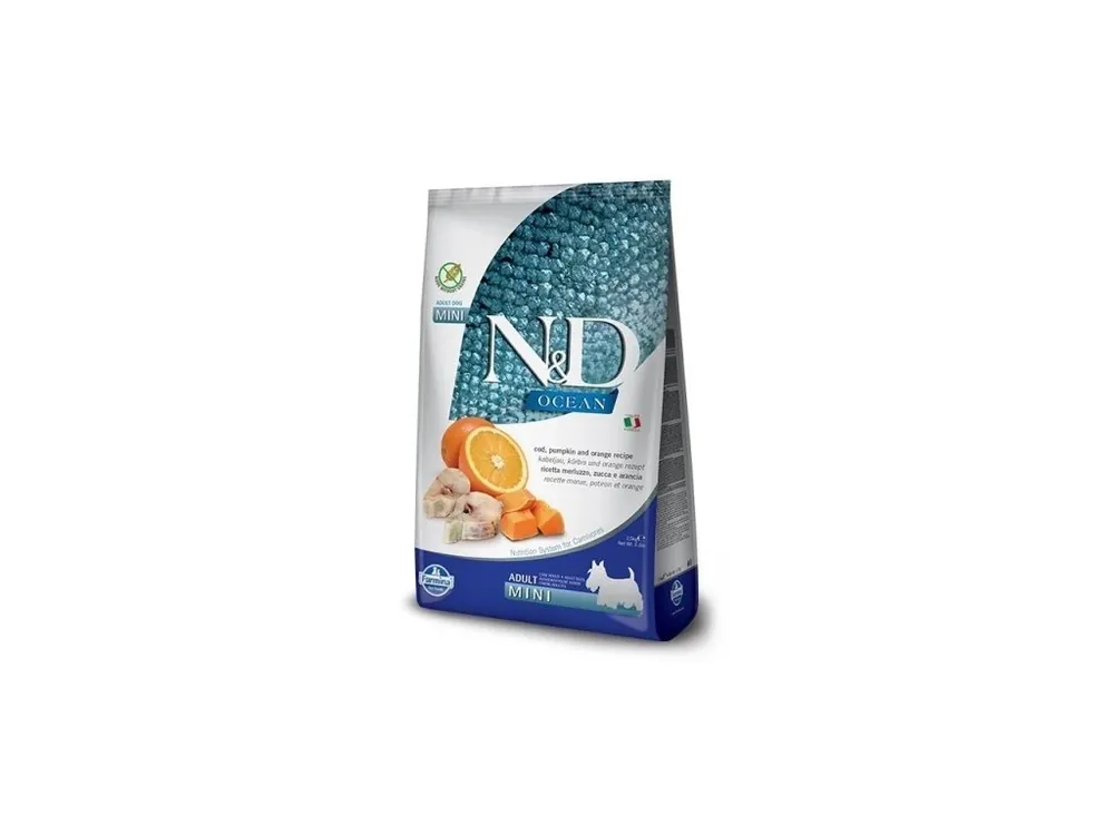 N&D DOG OCEAN GF Adult Mini Codfish&Pumpkin&Orange 800g Top Prodej