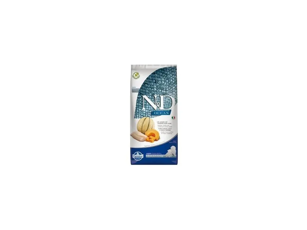 N&D DOG OCEAN GF Puppy M/L Codfish&Pumpkin&Melon 2,5kg Cenová Bomba