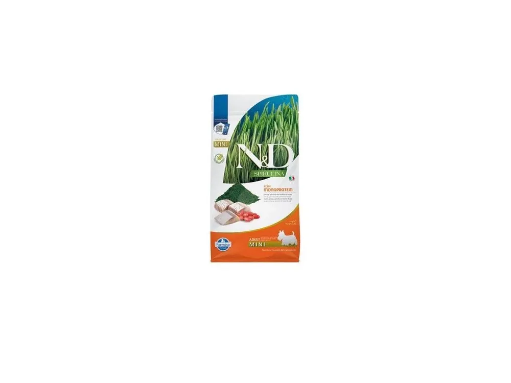 N&D DOG SPIRULINA Adult Mini Herring & Wolfberry 2kg Finální Výprodej