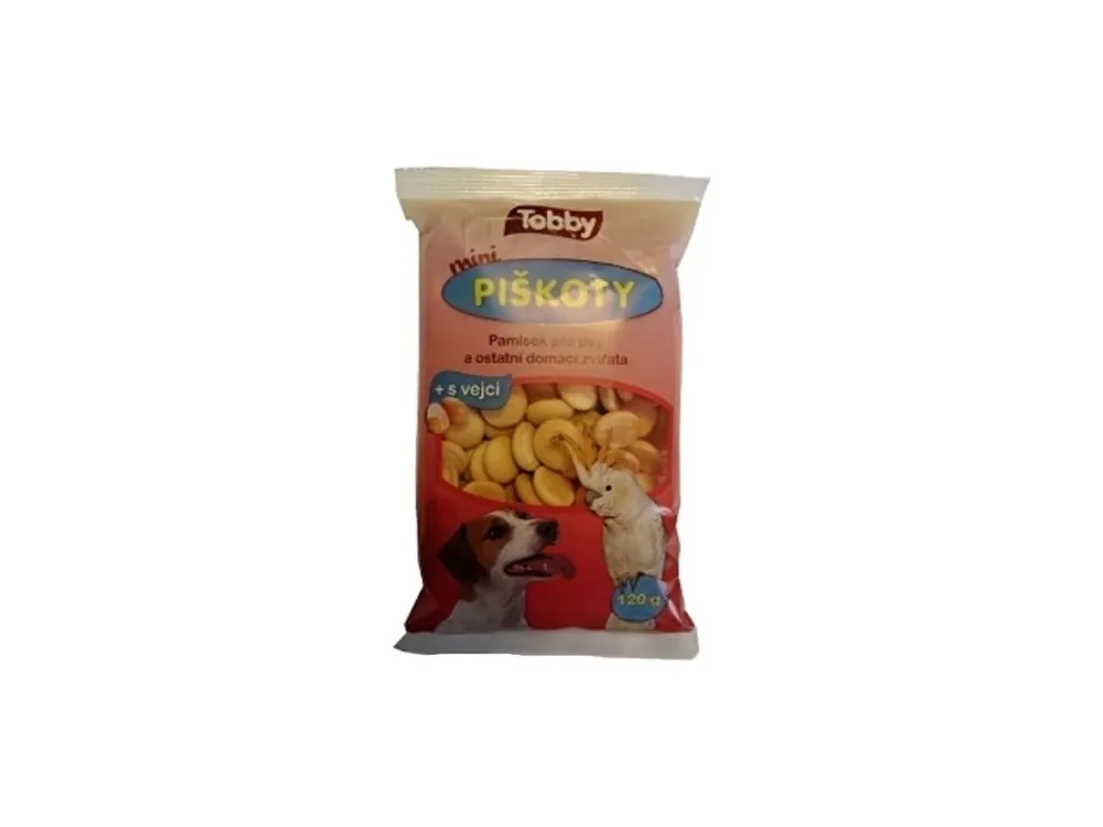 Ověřený Piškoty pro psy mini Tobby 120g