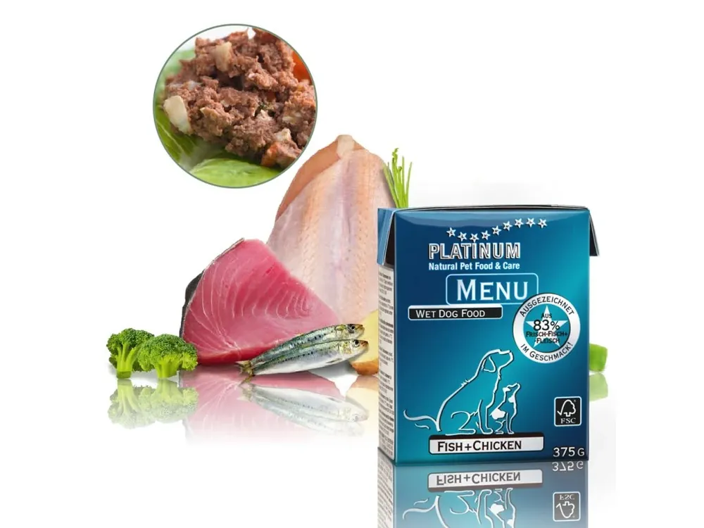 Platinum Menu Fish & Chicken 375g Akce