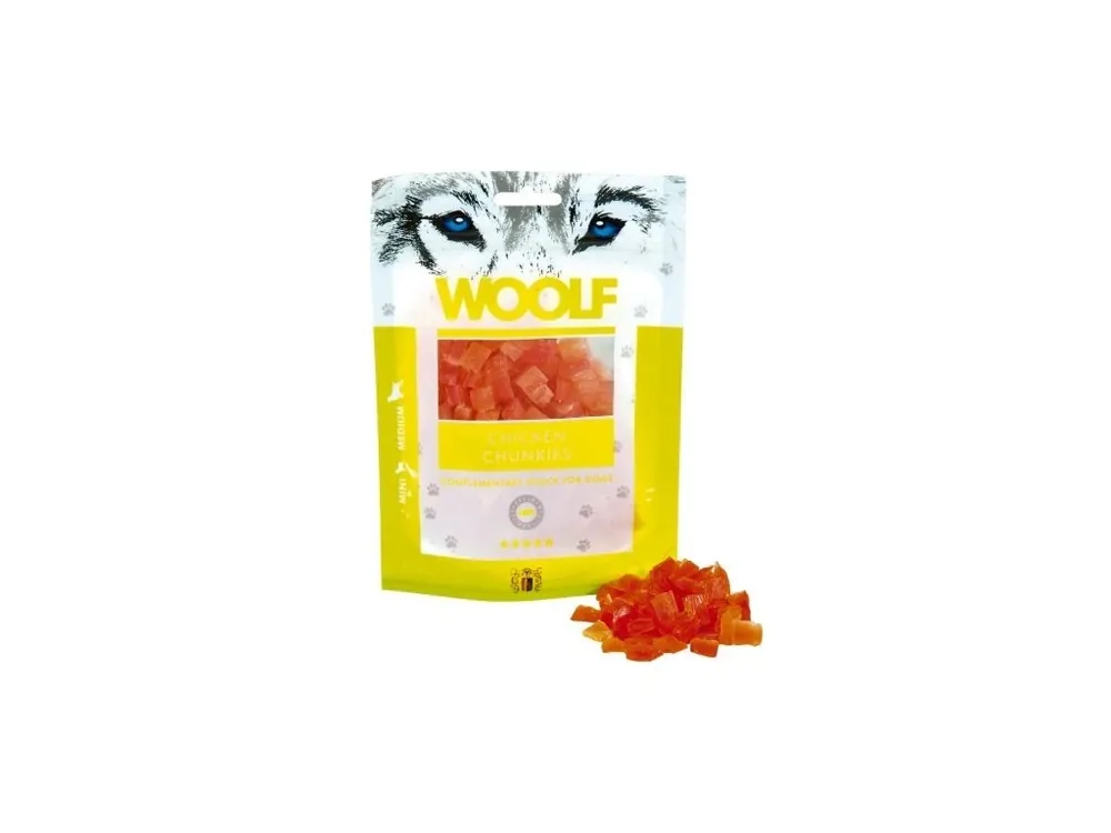 Pochoutka WOOLF Chicken Chunkies 100g Ověřený