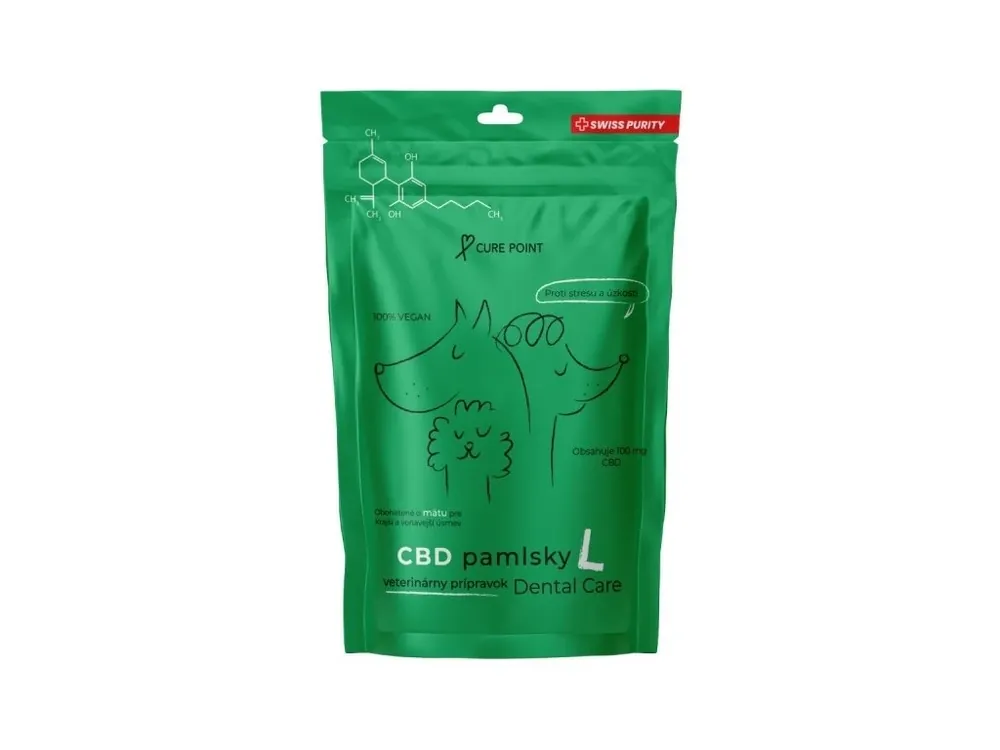 Curepoint CBD pamlsek Dental Care L 100 g Akční Cena