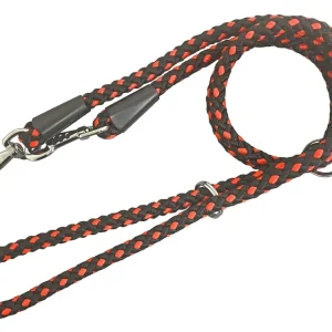 Huhubamboo vodítko UZLÍK přepínací lanové 1,4 x 150 cm, černo-červené Top Prodej