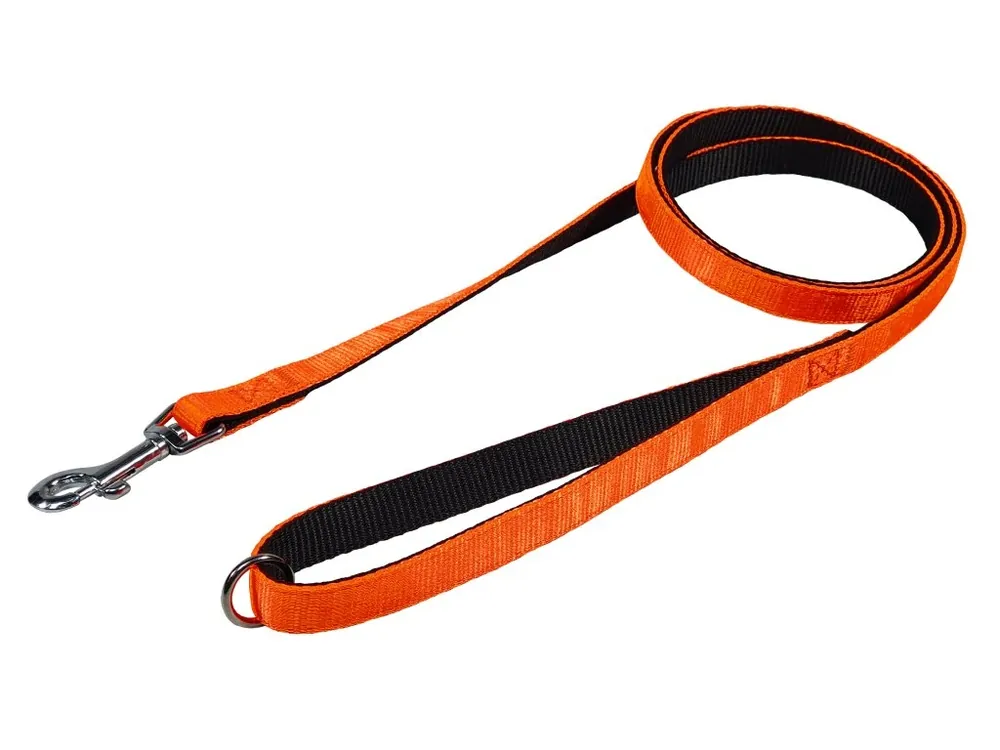 Top Prodej HUHUBAMBOO vodítko NEON popruhové 1,5 x 150 cm, oranžové